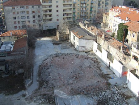 area centrale (del sondaggio) vista da via Pollaiuolo