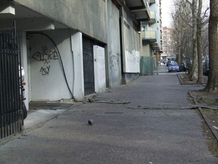 Viale all'Ippodromo davanti al Palazzo Sadoch